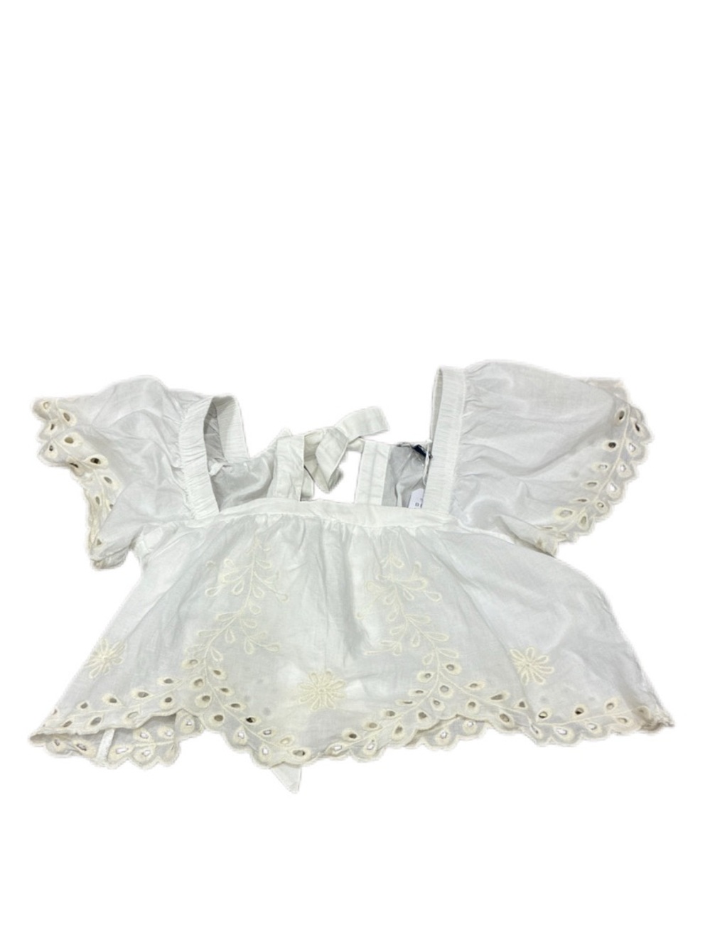 American Eagle Outfitters White Ruffled Tank Top